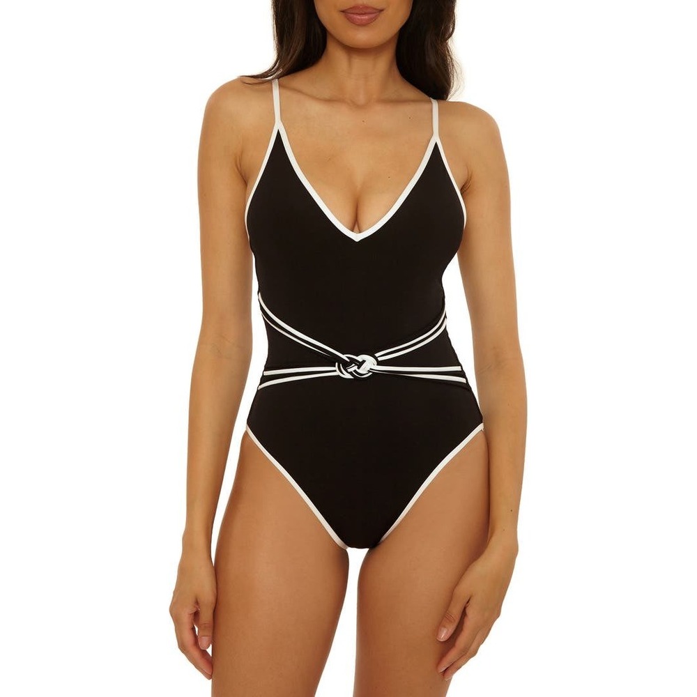 Trina Turk Triumph Braided One-Piece Swimsuit Women's Size 8